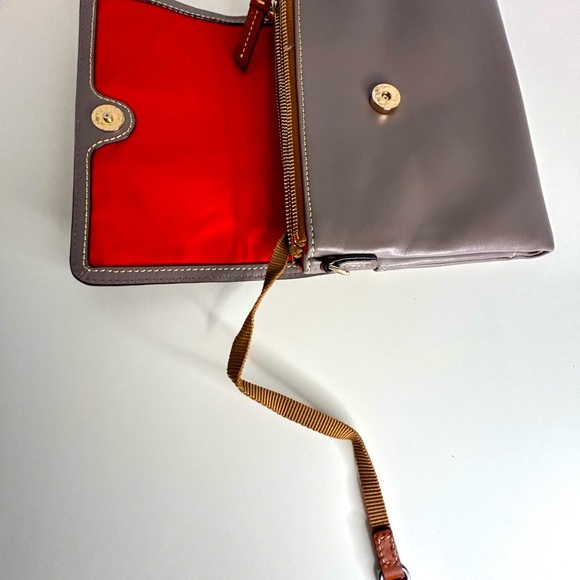 Dooney & Bourke Taupe Leather Crossbody - Picture 10 of 15